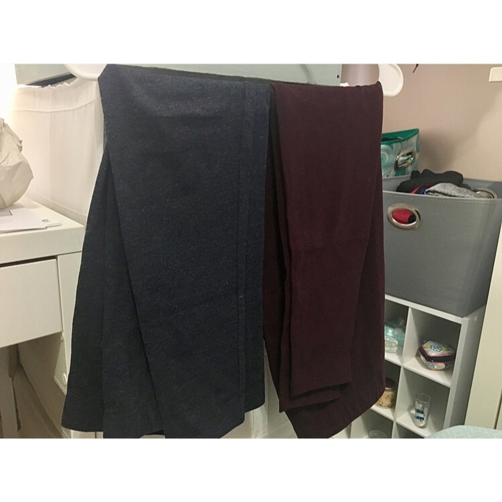 Navy Blue & Burgundy Tights